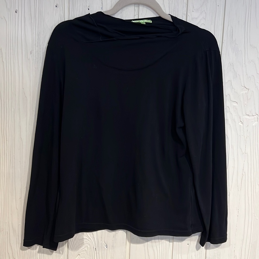 Trisha TYLER BLACK LONG SLEEVE TOP SIZE LARGE